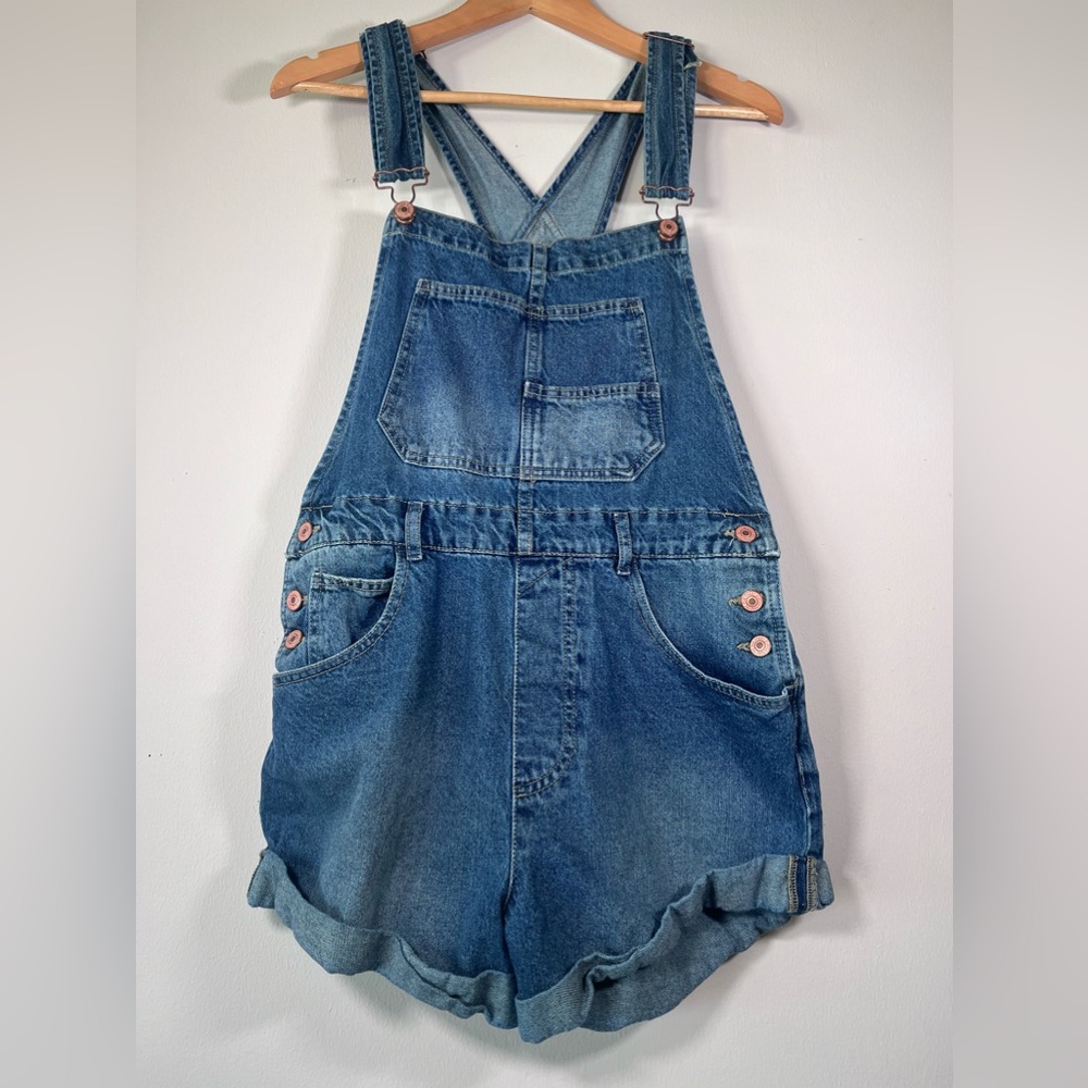 Free People Denim Shortalls